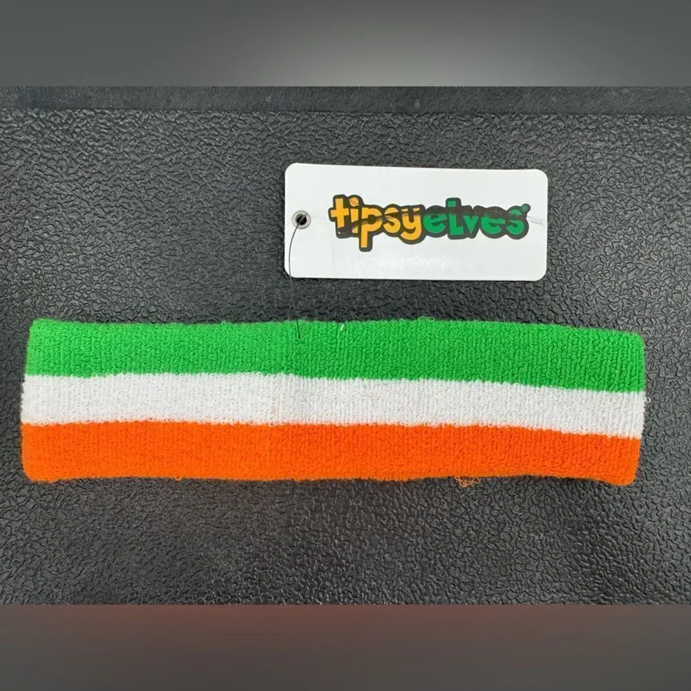 3/$20 Tipsy Elves Green/Orange/White Headband One Size
